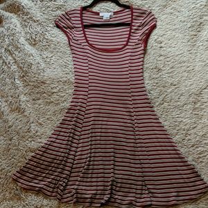OU red stripped skater dress